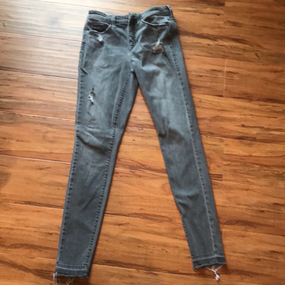 Women’s high rise grey washed jeans